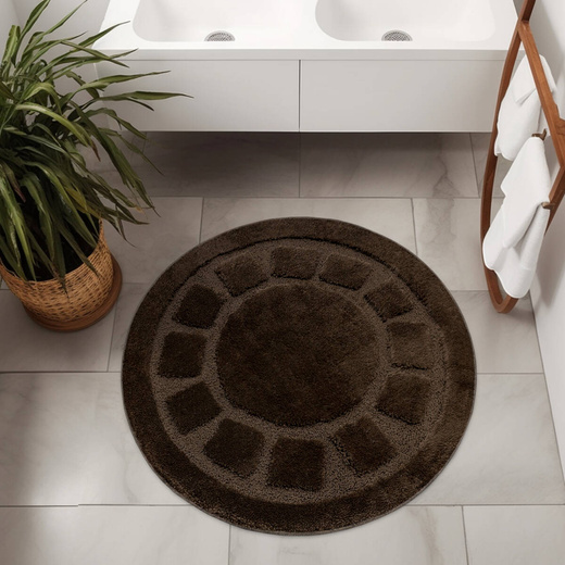 Dywanik Okrągły Łazienkowy Antypoślizgowy Ocean Wenge