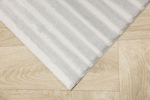 Dywan Nantes NT130G Grey/Grey Szary Pasy Geometria