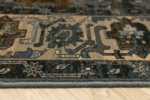 Wełniany Dywan Dywilan Superior Oman Dark Blue Ornament