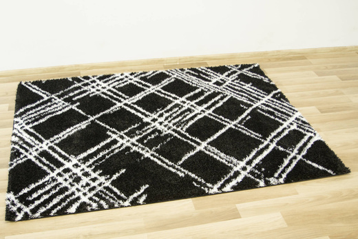 Dywan Boho 668 black/cream Czarny Romby Kreski