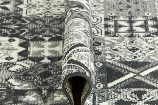 Chodnik luna 503754/89922 patchwork szary szerokość 90 cm