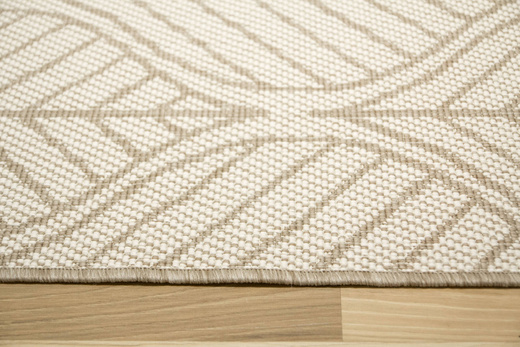 Dywan Dwustronny Sznurkowy Brussels 205647/10610 linen Jasny Beż Krem Listki Outdoor