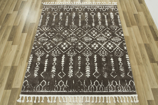 Dywan Karof 2619A brown/white 23 Brązowy Krem Etno