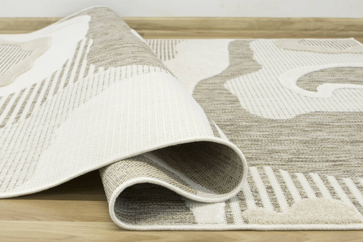 Dywan Sznurkowy Stella D419A beige/white Beż Krem Abstrakcja