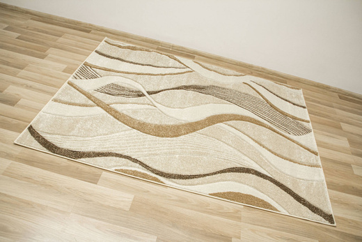 Dywan Amelia B178A cream/beige Beżowy Brązowy Wstęgi Fale