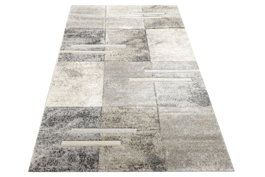 Dywan Daisy Carving 7428B m.grey/l.bej Krem Beż Szary Prostokąty