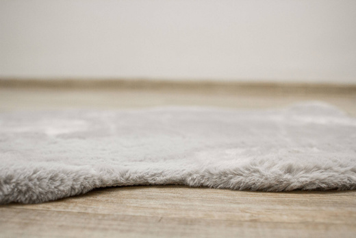 Sztuczna Skóra Szary Dywanik Shaggy Rabbit