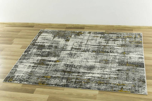 Dywan Home W8491 grey/yellow przecierany
