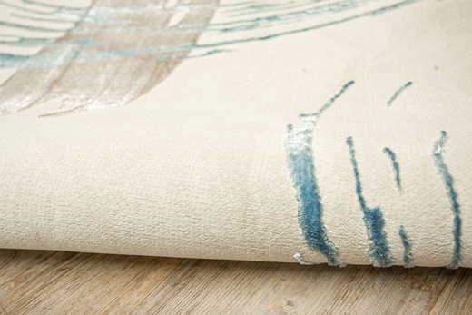 Lśniący Dywan Allora Plus G367A cream/beige Beż Krem Turkus Abstrakcja