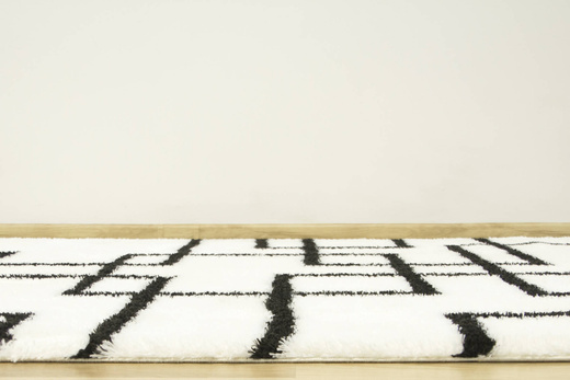 Dywan Boho 616 cream/black Krem Czerń Linie