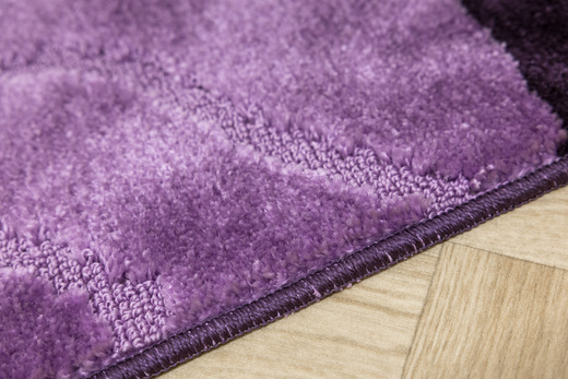 Komplet 3-częściowy Łazienkowy Fiori Fiolet Pasy Fale