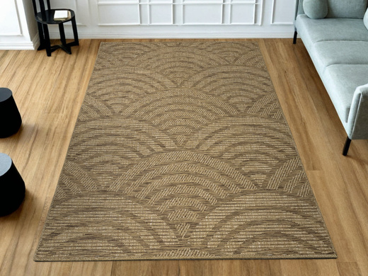 Dywan Sznurkowy Ella ST022A brown/brown Beż Brąz Wachlarze Outdoor