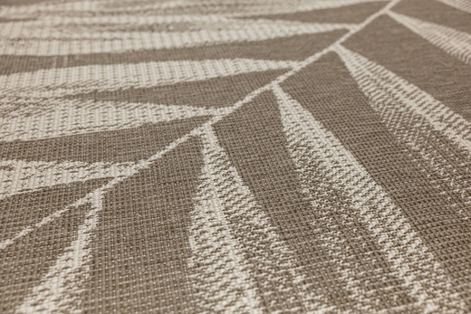 Dywan Dwustronny Sznurkowy Brussels 205768/10620 linen Jasny Beż Krem Liście Outdoor