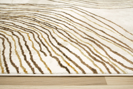Dywan Elisa PF152 Brown Złoty Brąz Linie