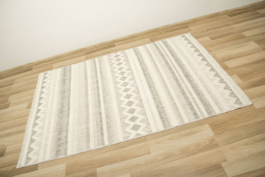 Dywan Cotton C102 Naturel Krem Szay Beż Romby Etno