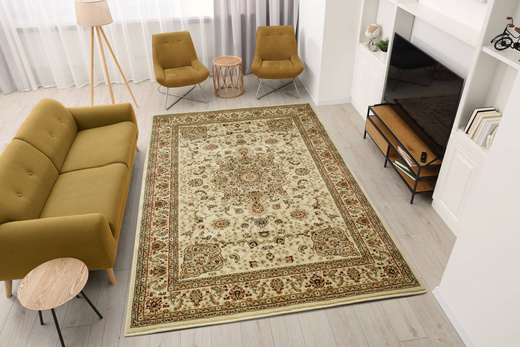 Dywan Super Rose D373A cream/cream Ornament Jasny Beż Krem