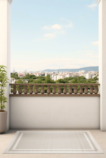 Dywan Sznurkowy Haga 04003A vizon/cream Krem Beż Ramka Outdoor