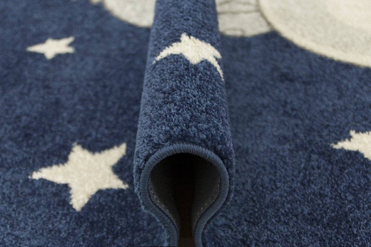 Dywan EMILY KIDS 2342A bone/d.blue słonik na chmurce granatowy