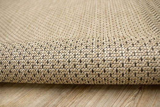 Zewnętrzny Dywan Sznurkowy Jeans 19242/P01 Beż Grafit Jodełka Ramka