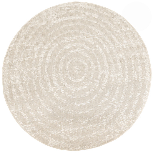 Okrągły Dywan Sznurkowy Haga 04787A vizon/cream Beż Krem Okręgi Outdoor