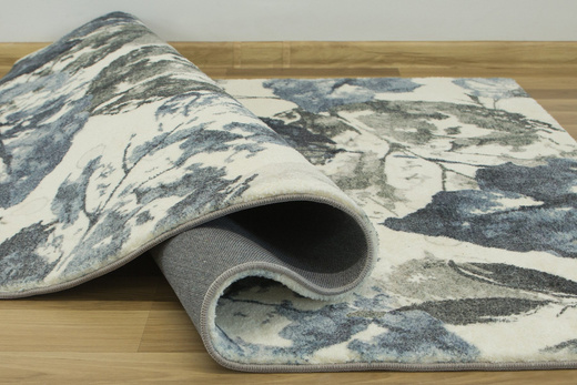 Dywan Liście Szaro-Granatowe akwarela