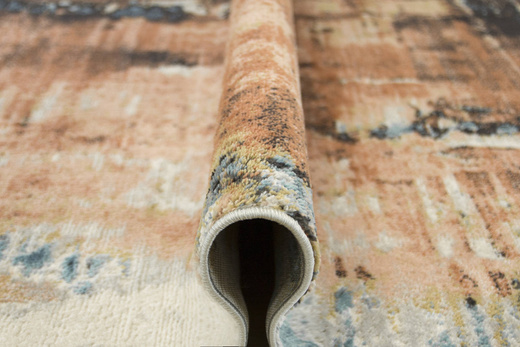 Dywan Lucca 8646A terra/l.rose Abstrakcyjny Krem Łososiowy Niebieski