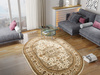 Owalny Dywan Super Rose 3792A cream/cream O Ornament Kwiaty Krem Beż