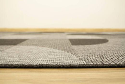 Dywan Dwustronny Sznurkowy Brussels 205498/11010 night silver Szary Grafit Geo Outdoor