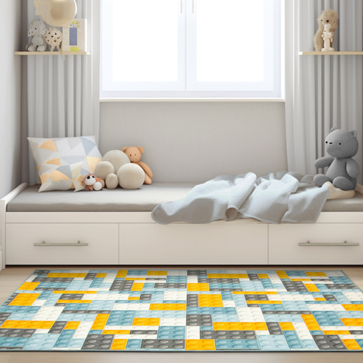 Wykładzina Dziecięca Klocki Orange szerokość 2 m