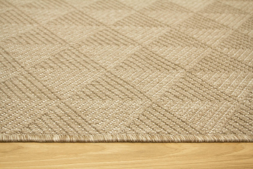 Dywan Dwustronny Sznurkowy Brussels 205740/10610 Linen Beż Krem Romby Outdoor