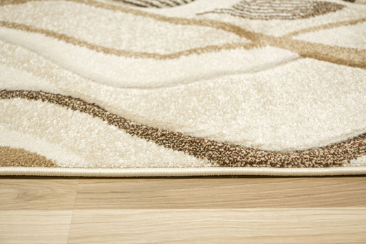 Chodnik Amelia B178A Beżowy Brązowy Wstęgi Fale szerokość 100 cm