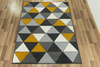 Dywan Luna 502902/89925 d.grey musztardowe trójkąty