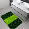 Dywanik Łazienkowy Milano Green Butelkowa Zieleń Listki