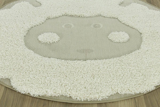 Okrągły Dywan Shaggy Smile 15545/653 kremowy
