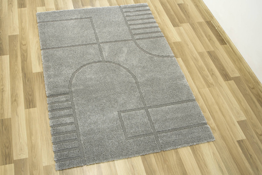 Dywan Coco 59664/77 Shaggy Szary Dwupoziomowy