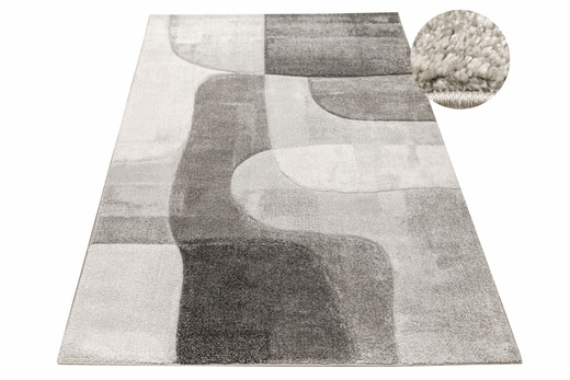 Dywan Kandy N381A l.grey/d.grey Szary Krem Fryz