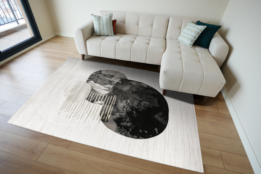 Dywan Kashmir KR107H Black/Vizon Czarny Złoty Abstrakcja