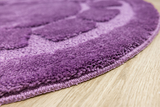 Dywanik Okrągły Łazienkowy Antypoślizgowy Ocean Fiolet
