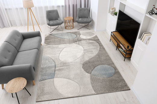 Dywan Kandy N414A l.grey/blue Szary Niebieski Krem Fryz