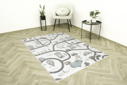 Dywan Dziecięcy Lima 9376A cream/l.grey Uliczki Krem Szary
