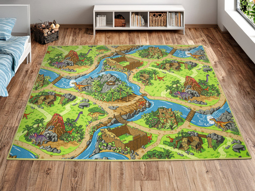 Dywan Dziecięcy Dino Wioska Dinozaurów
