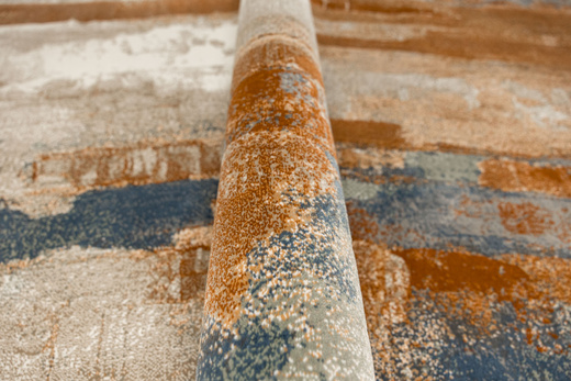 Dywan Argent 16434 O10 Orange Niebieski Pomarańczowy Tynk