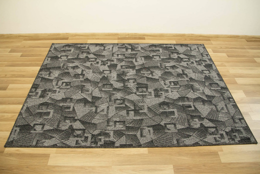 Wykładzina Flamingo 74 Dark Grey Ciemny Szary Czarny szerokość 4 m