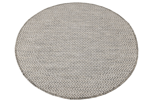 Okrągły Dywan Sznurkowy Jeans 19242/P91 Koło Beż Grafit Jodełka