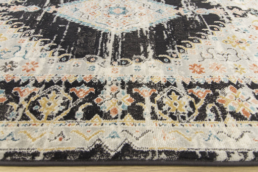 Dywan Lucca 8629A l.grey/antrasi Ornamentowy Antracyt Krem Turkus