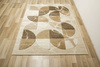 Dywan Amelia A472A cream/beige Beżowy Brązowy Półkola Marmur Drugi Gatunek