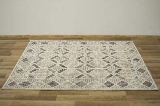 Dywan Victoria 8509 beige/l.blue Romby Szary Beż