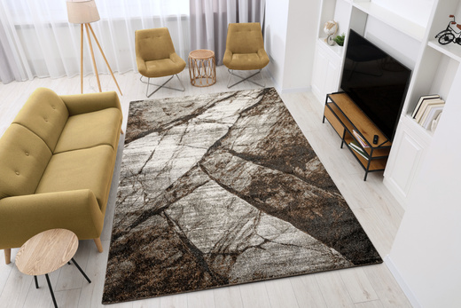 Dywan Ponte N889A d.brown/l.grey Brąz Szary Marmur
