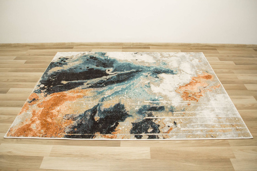 Dywan Lucca 9815B l.grey/cream Abstrakcyjny Turkus Grafit Łosoś