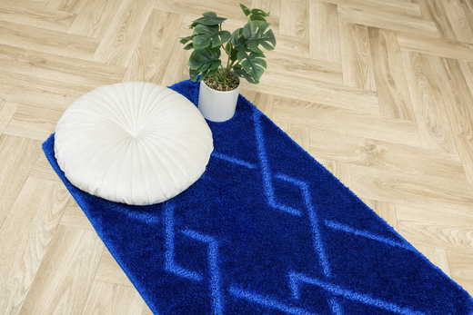 Dywanik Łazienkowy Antypoślizgowy Moreno Blue Niebieski Romby